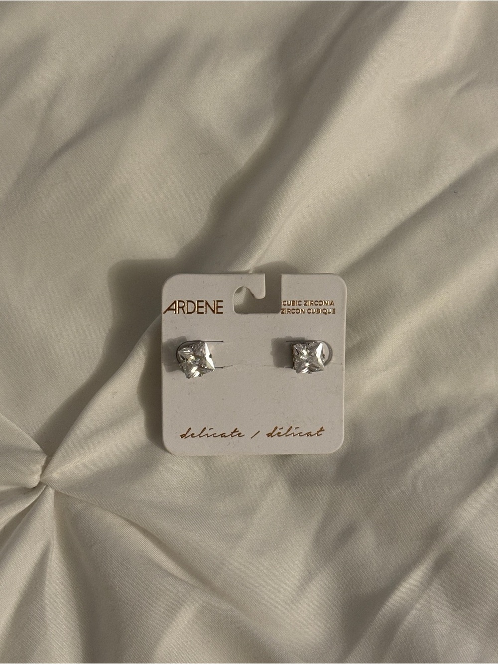 Ardene Silver Cubic Zirconia Stud Earrings